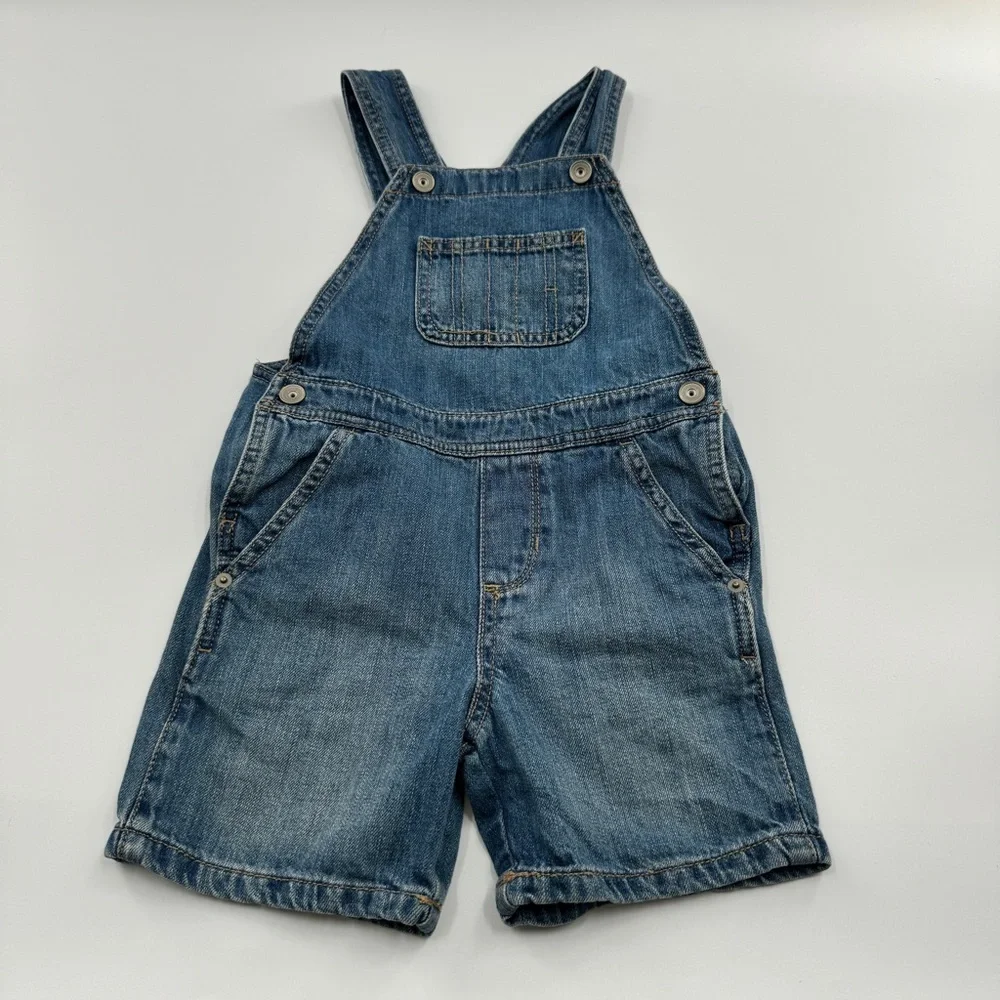 The Children’s Place Medium Wash Denim Overalls | Long Pants | Size 4T